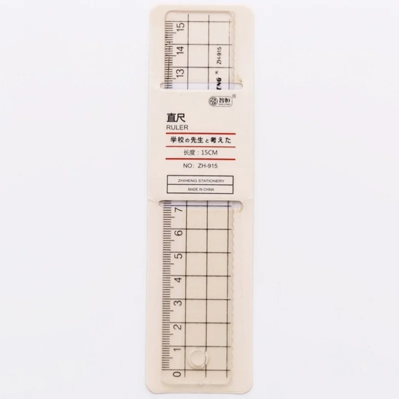 Regla de plástico de 15cm de grosor, regla transparente ondulada, regla de medición, regla de papelería para dibujo, regla con escala digital