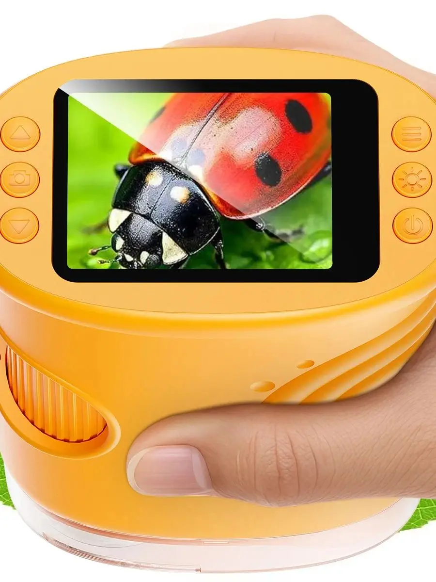 1000X Handmicroscoop voor kinderen 2,0 "scherm Oplaadbare Mini Pocket Digitale Microscopen Draagbare Edu Gift Kinderen Studenten - afbeelding 2