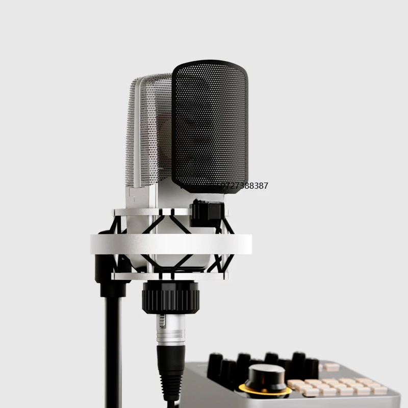 

Profissional V8 Audio Sound Card Podcast Condenser Microphone Set for Live Streaming Recording Dubbing ASMR