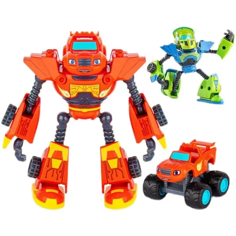 Hot Sell Anime Figure Blaze Monster Machines Cartoon Plastic Alloy Deformed Car Model Action Figures Toys Child Birthday Gifts