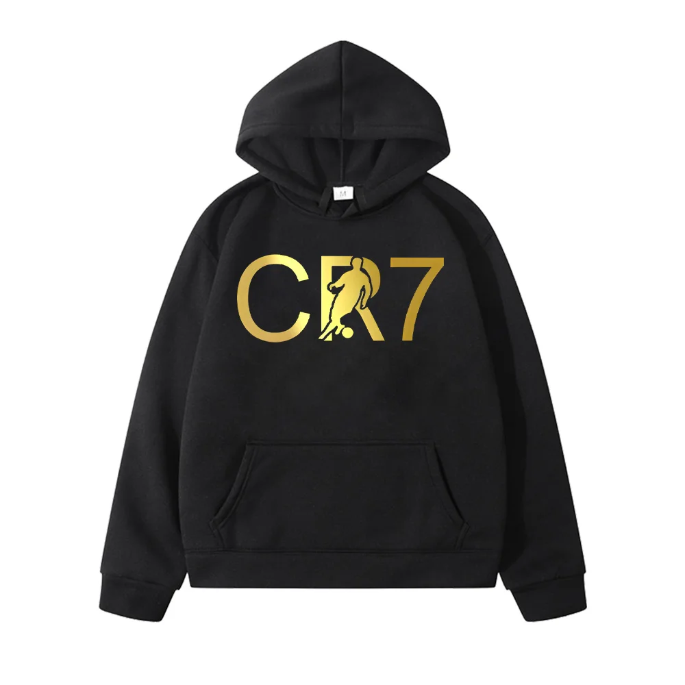 Football Fan CR7 Hoodie Loose Windproof Sweatshirt Boy Clothes Y2k Sudadera  Autumn Winter Pullover Kid Clothes Cool Girl Hoody