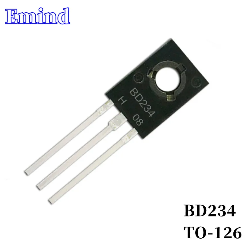 10/20Pcs BD234 DIP Transistor TO-126 Type PNP Bipolar Amplifier Transistor 45V/6A