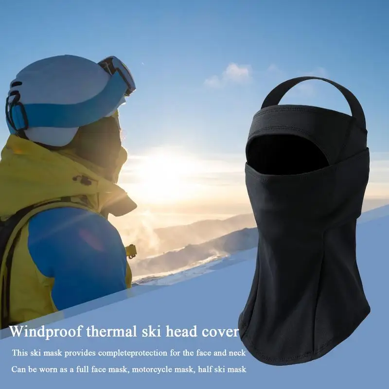 Ski Face Cover Warm Face Cover Warm Winter Neck Warmer Cold Weather Fleece Head Cover UV Protection Ski Accessories For