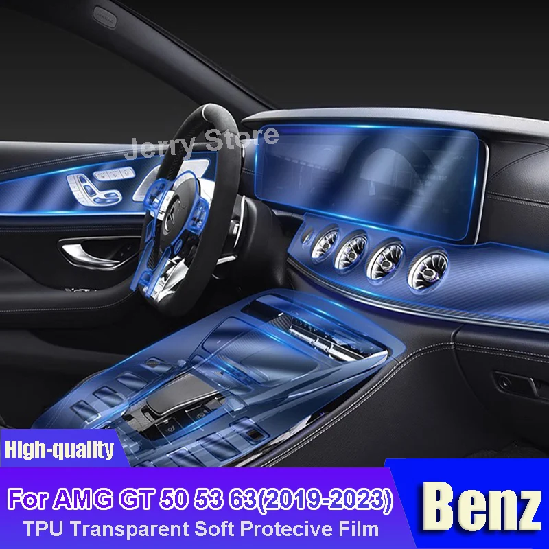 

For AMG GT 50 53 63 (2019-2023) Car Interior Center Console Transparent TPU Film Protective Anti-scratch Car Repair Sticker