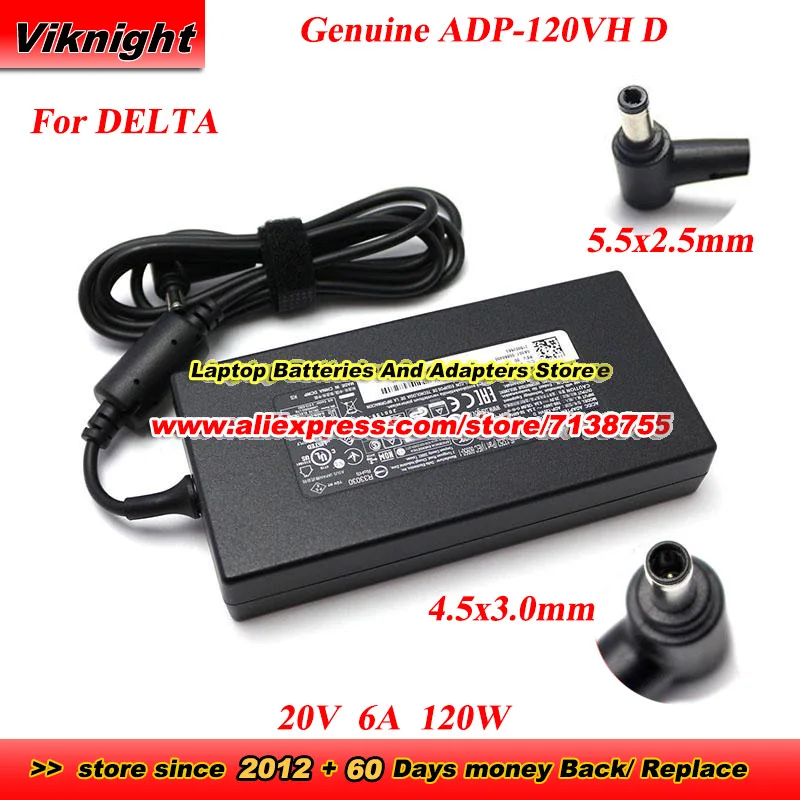 

Genuine Delta ADP-120VH D AC Adapter for CHICONY A120A055P A17-120P2A 20V 6A 120W Charger for MSI GF63 10SC-005FR Series MS-16R5