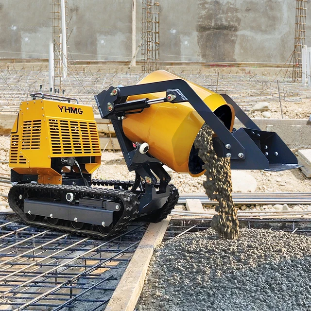 

New Product Small Mini Concrete Mixer 300L Self-loadng Mini Dumper Portable Automatic Track Mobile Cement Mixer