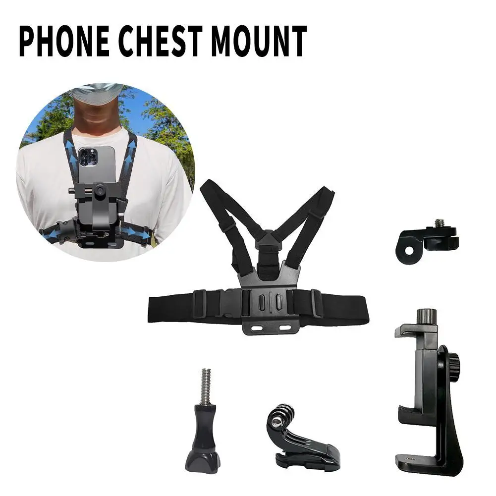 Chest Phone Fixing Bracket for Cycling Rowing Fishing Outdoor Sports Phone Chest Mount Phone Holder for Video Recording New