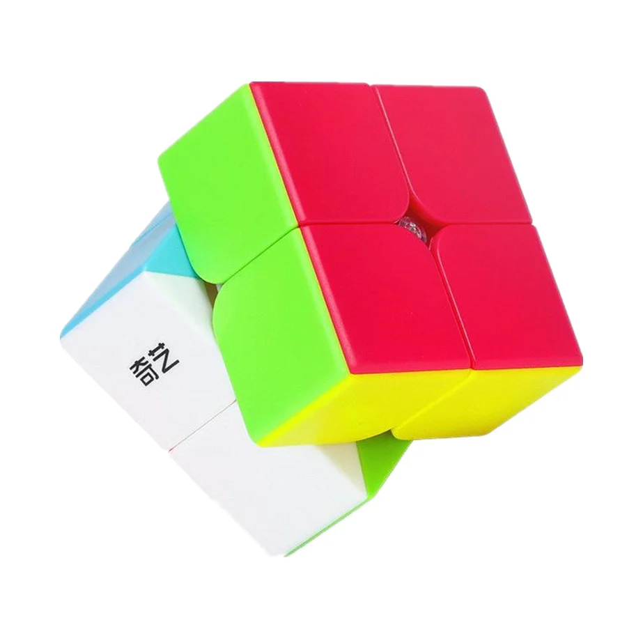 Qiyi Cube S2 2x2x2 Magic Cube Stickerless Mofangge 2x2 Pocket Speed Puzzle Cubes Educational Antistress Toys For Children Gift