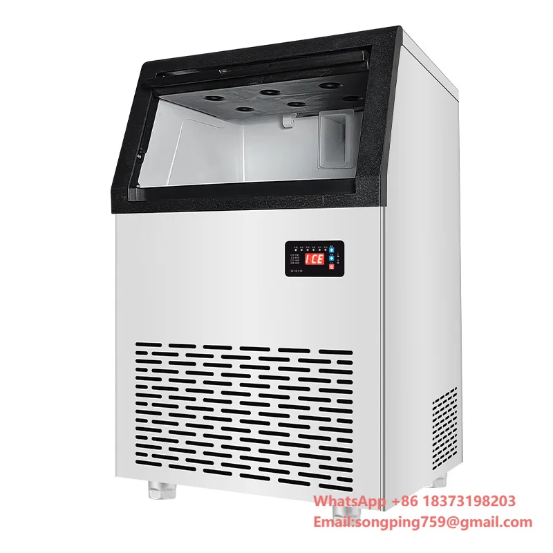 Granular Ice Making Machine100kg Snow Nugget Ice Block Maker Automatic Commercial Snowflake Ice Machine for Business Price
