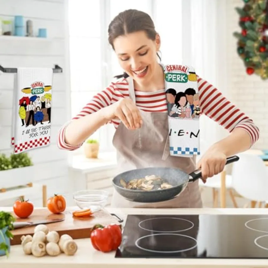 الأصدقاء برنامج تلفزيوني البضائع 2 قطعة عيد الميلاد أصدقاء عرض مناشف المطبخ الهراء ماصة أطباق اليد المناشف للحمام المطبخ