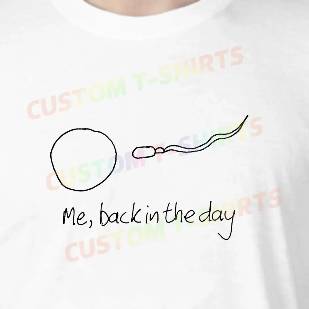 

64 156_Me,_back_in_the_day Fans' comic-style hand-drawn pattern T-shirts for both men and women in summer