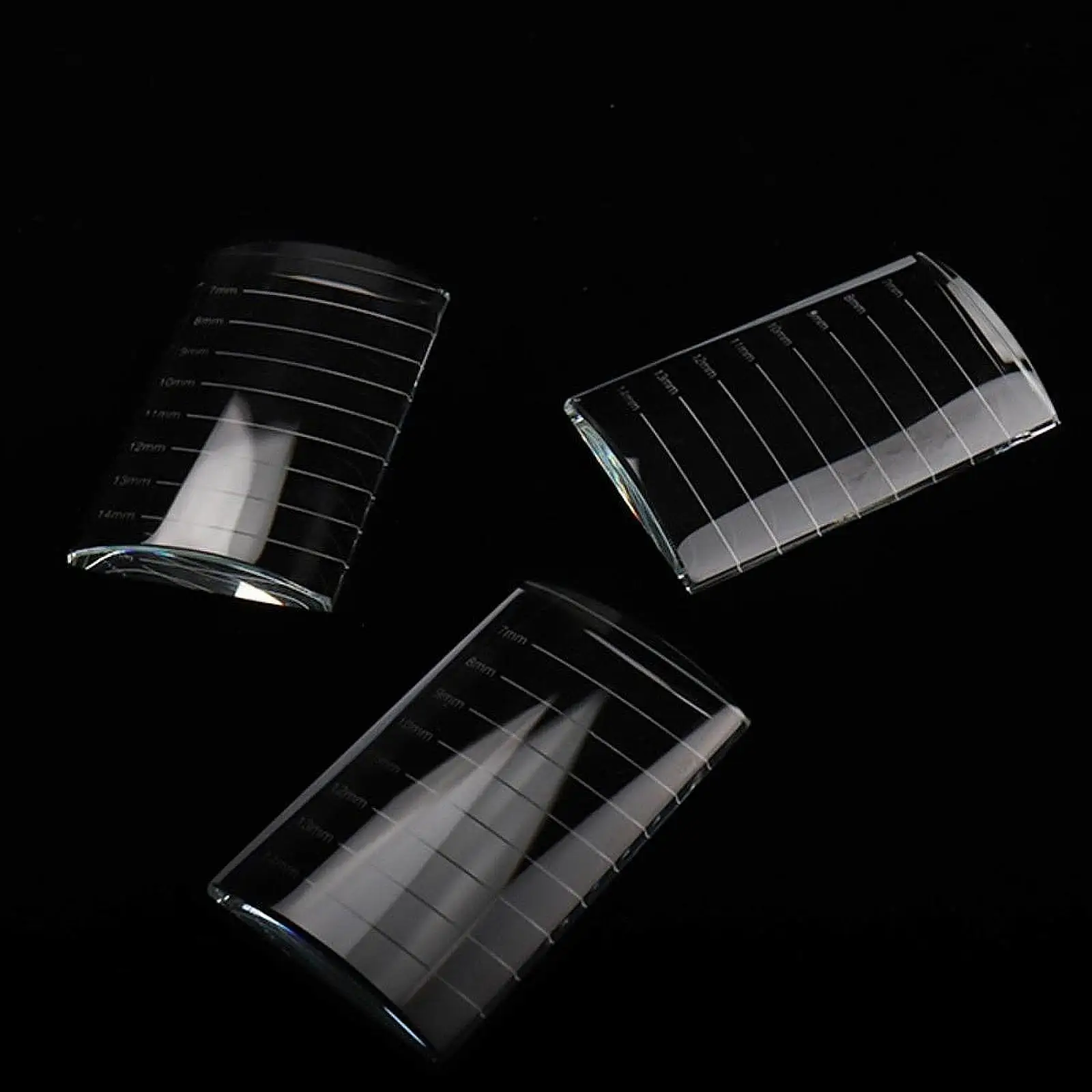 3 Pieces Eyelash Extension Pallet Glass,Lash Extension under Eye Pads for DIY Lashes Extension Supplies,Eyelash Lifting Tool