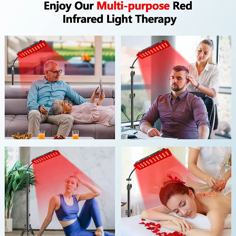 Red Light Healthcare Lamp 660nm and 850nm Wavelengths Large Coverage Infrared Lamp for Relieve Body Pain Optimize Health Gadgets