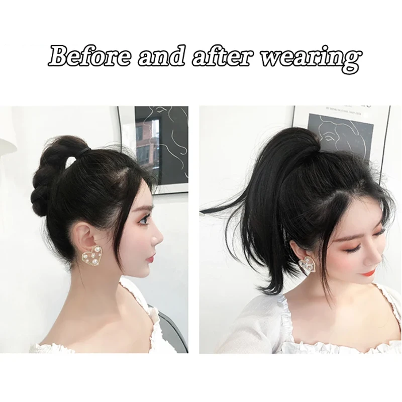 H&STAR Synthetic Straight Claw Clip Chignon Fluffy Donut Messy Hair Bun Clip in Hairtail Extensions Natural Hairpieces for Women image 5