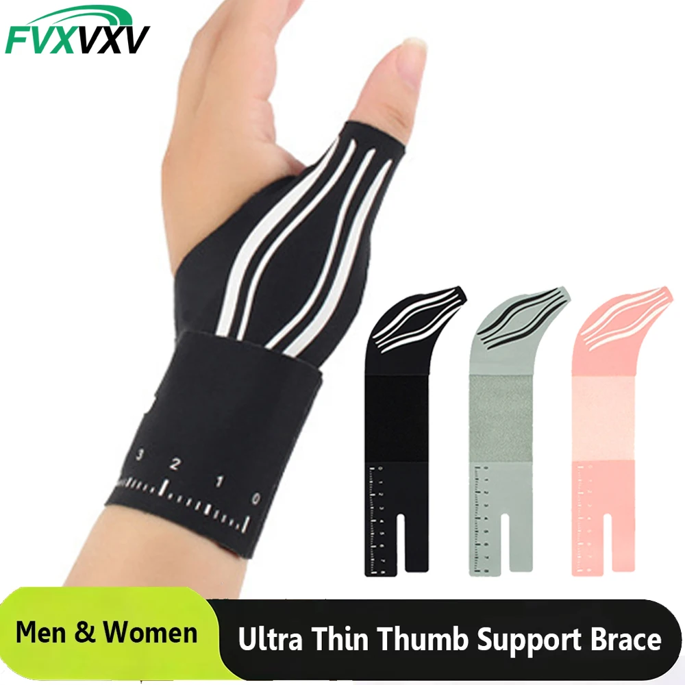 FVXVXV 1PCS Ultra Thin Thumb and Wrist Compression Sleeve for Tendonitis, Brace Wraps for Arthritis Pain Relief for Women & Men