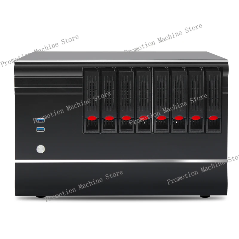 NAS Chassis 8 Hard Disk Llocations Support M-ATX ITX Motherboard Graphics Cards IPFS Hot-Swappable Personal Home  Storage Case