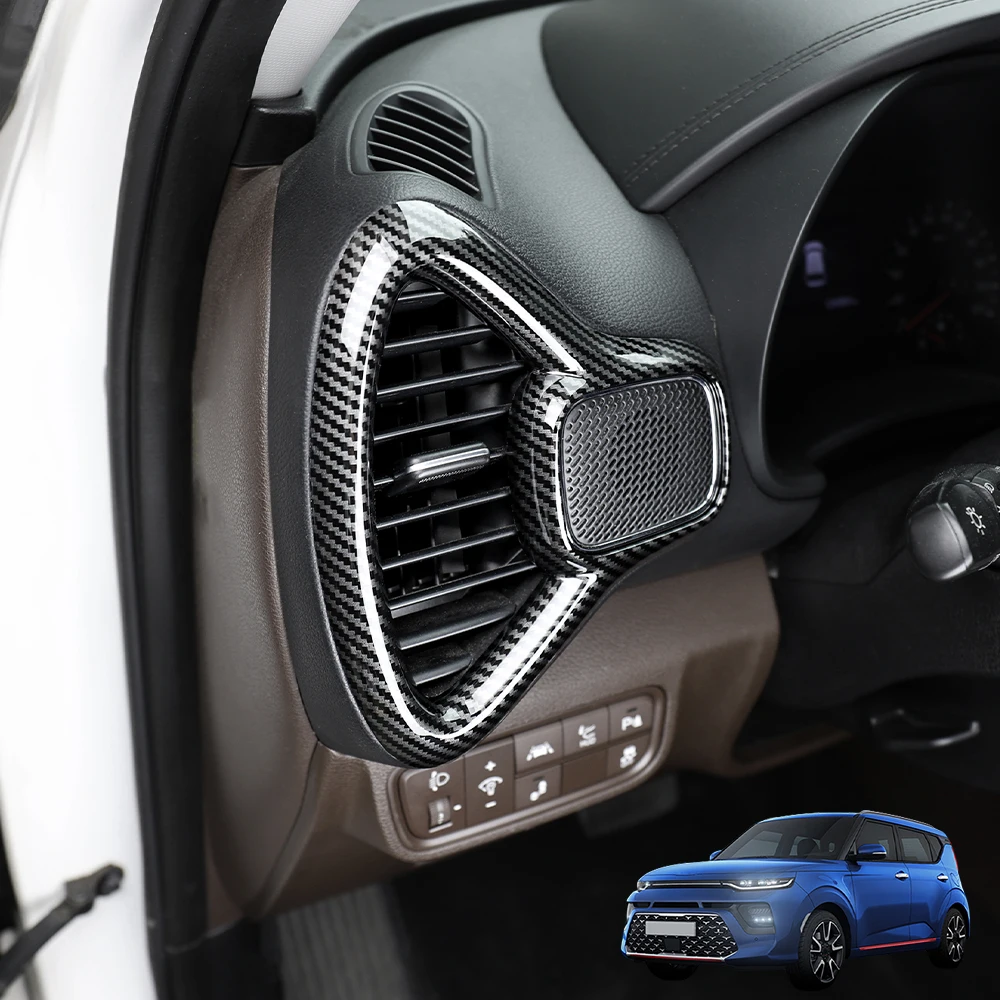 

For Kia Soul 2020-2025 Accessories Car Dashboard Front Both Side Air Vent Outlet Cover Stripe Trim Interior Parts LHD