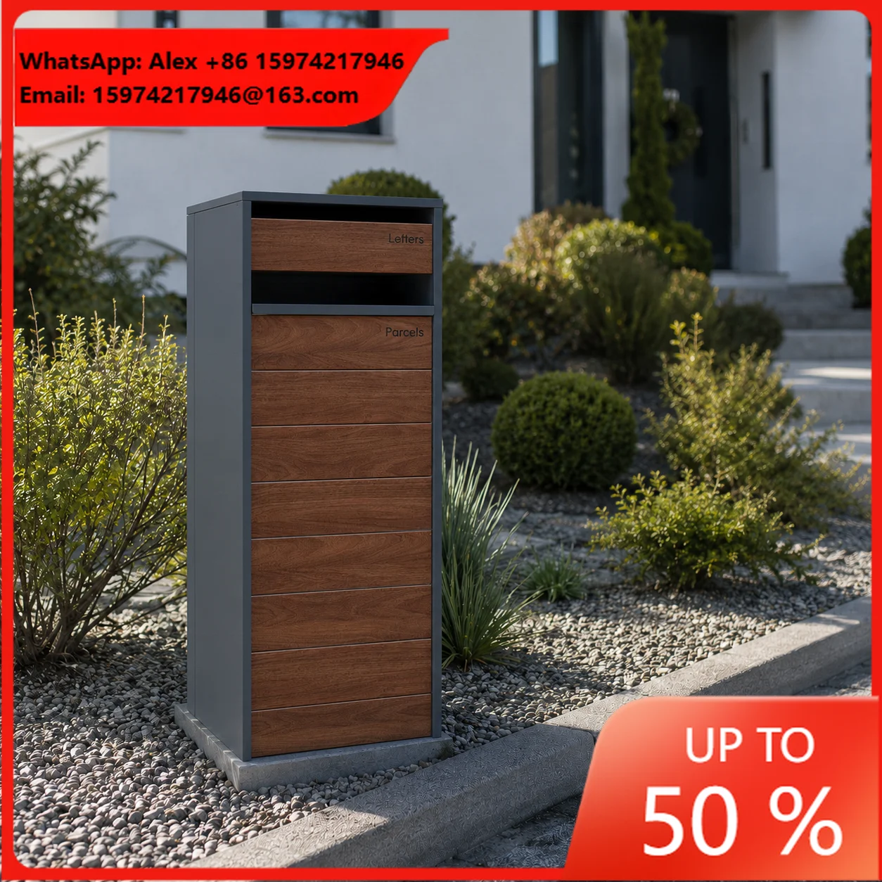 Secure Lockable Parcel Letterbox Manufacturers Parcel Drop Cabinet Home Garden Package Mailbox For Residential Houses