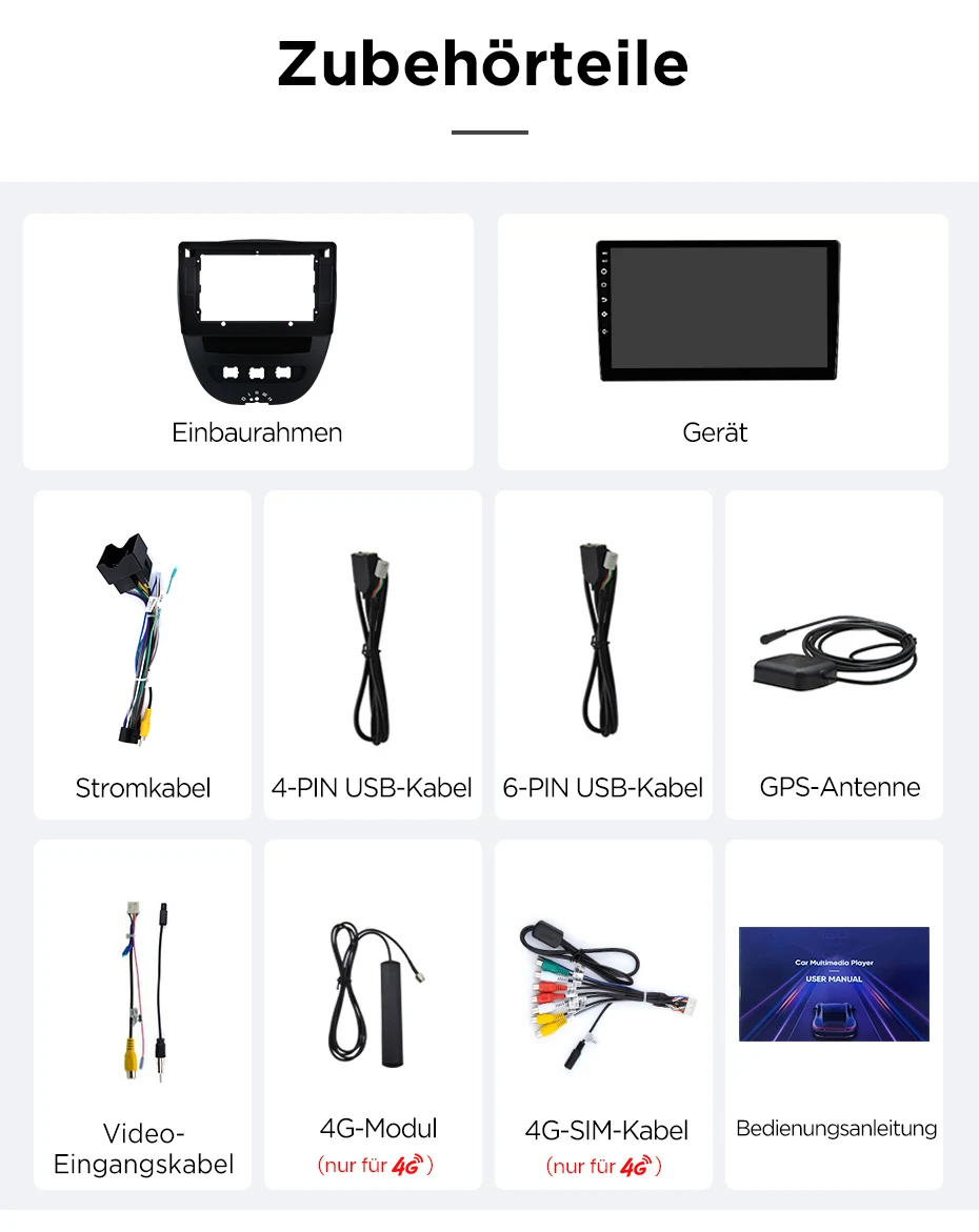 Junsun 10 Zoll Android 15 Autoradio für Peugeot 107 Toyota Aygo Citroen C1 2005 - 2014 Kabellos für Apple CarPlay Auto IPS Bildschirm Stereo Multimedia Videoplayer Automotive Smart Intelligent Systems 2 Din Autoradio Head Unit GPS Bluetooth 4G FM AM DSP RDS DAB+ – Detail 27