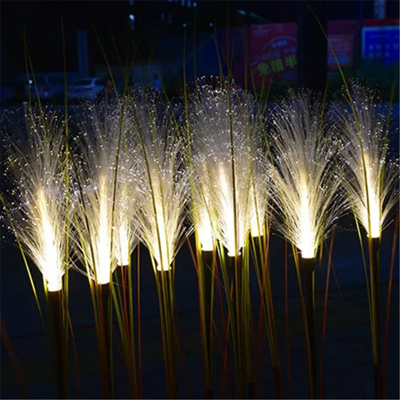 Imagem -05 - Led Solar Powered Jardim Luzes Luminous Reed Decorativas ao ar Livre Luzes de Natal para Quintal Lâmpada de Gramado