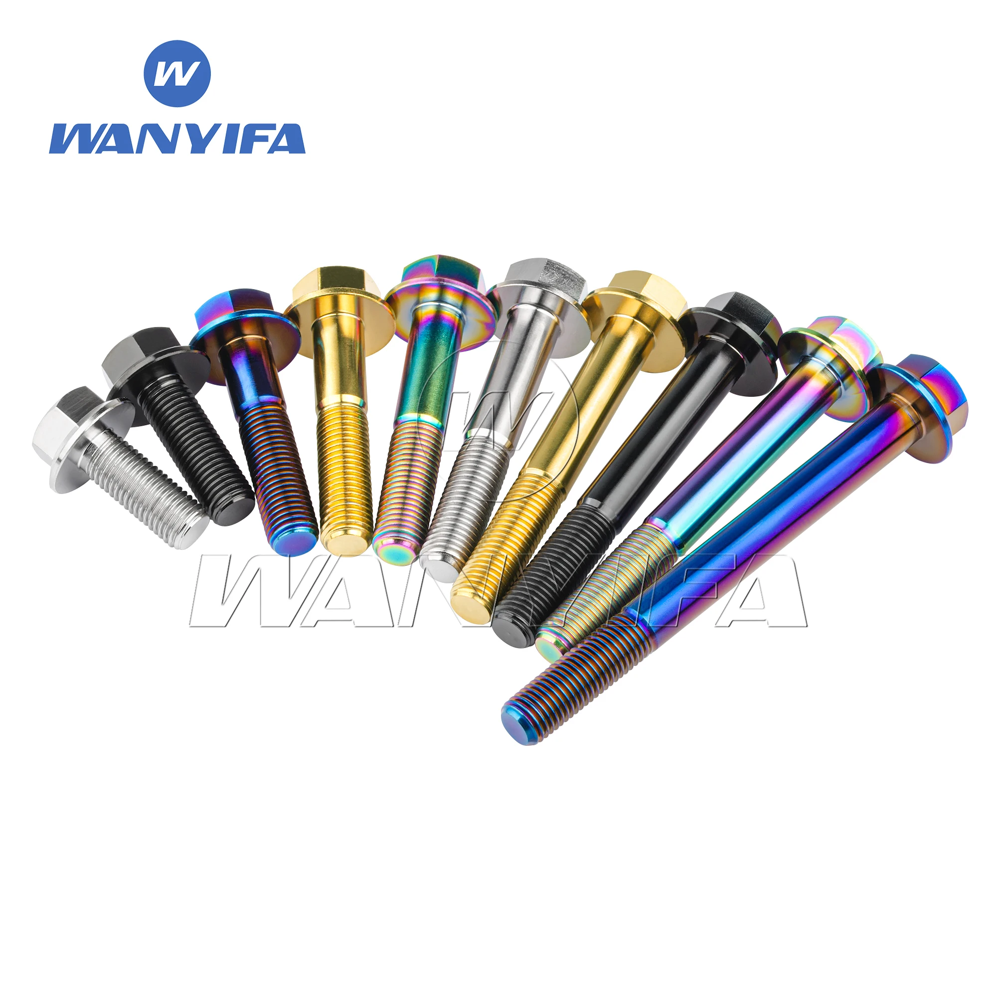 Wanyifa Titanium Bolt M10 X 20 25 30 35 40 45 50 55 60 65 70 75 80 100มม.Pitch 1.25 Hex หัวแปลน Bolt สกรูยึด