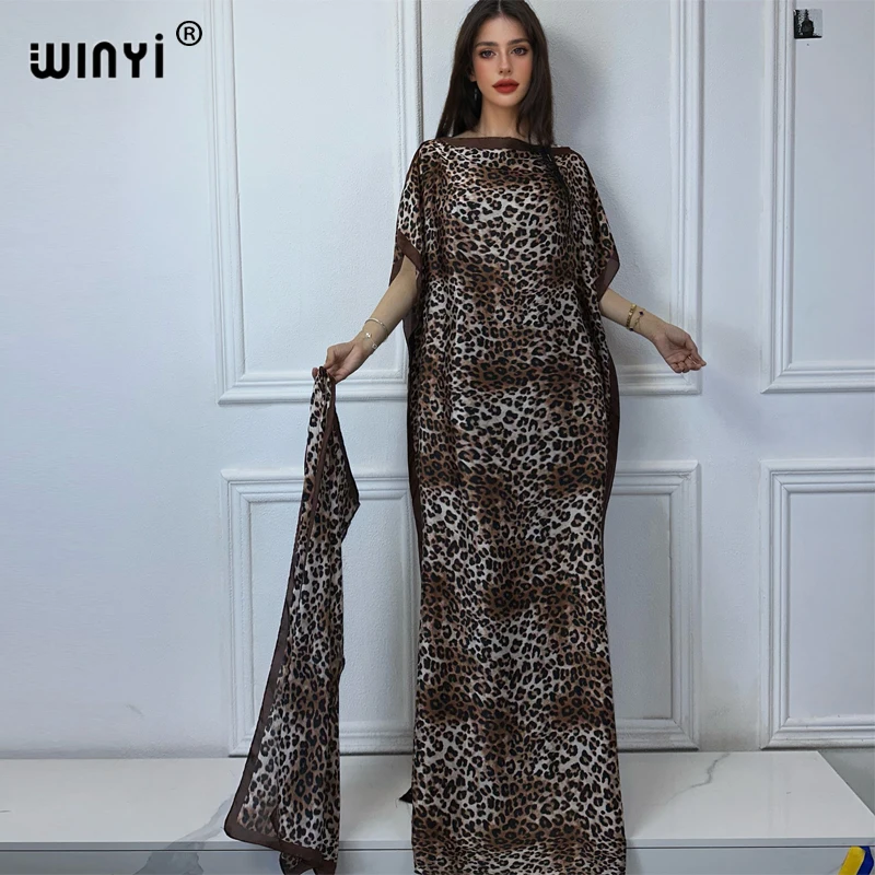 

WINYI muslim african traditional dress for woman abaya dubai luxury Kaftan evening dress Elegant Maxi Length Dress beach covers