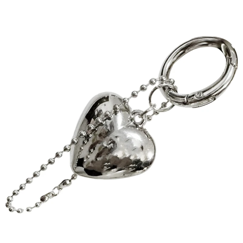 Trendy Alloy Keychain Big Heart Pendant Key Rings Jewelry Bags Phone Accessory Y08E