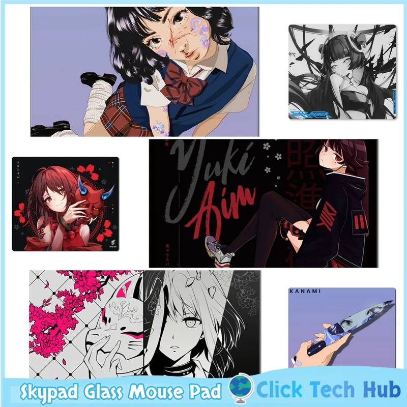 

Skypad SORA YUME Tempered Glass Matte Glass Mouse Pad Anime Theme Pattern Office sanding Mouse Pad Esports Game Mouse Pad