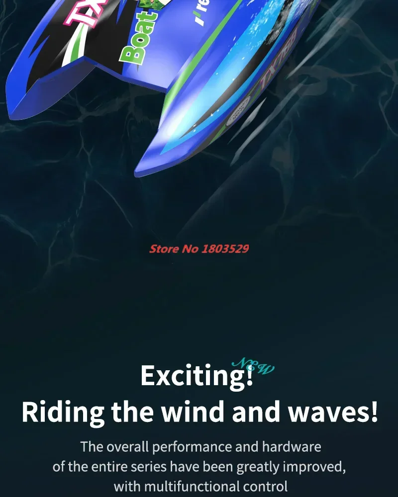 Large Size Brushless RC Speedboat High speed Turbojet Speedboat 2.4GHz Brushless Motor Remote Control Speedboat Adult  Toys