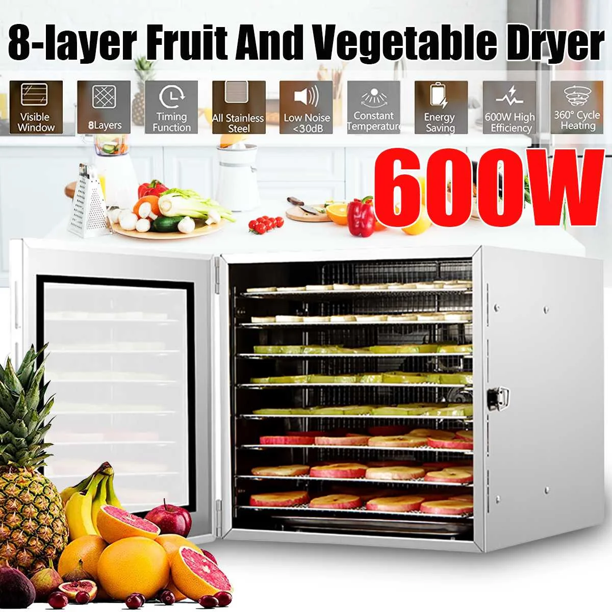 

Сушилка для фруктов, овощей, трав, мяса, 350 В, 30/32 см