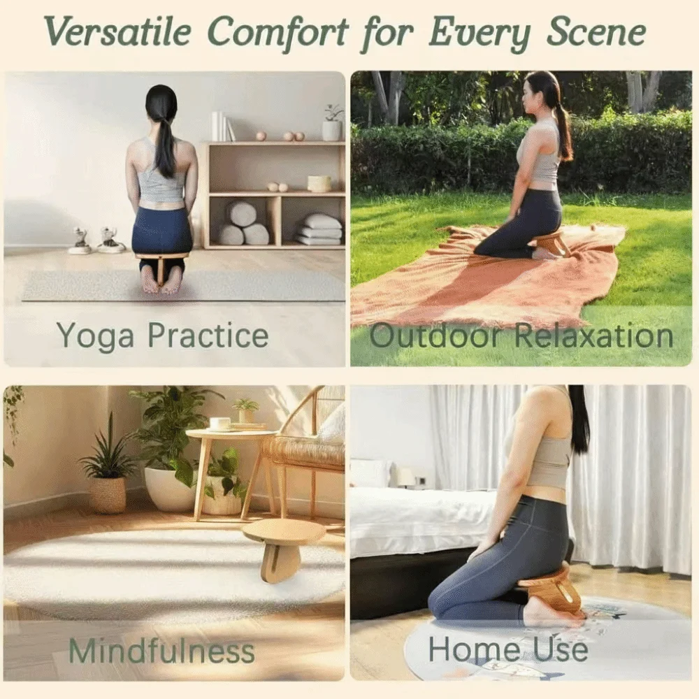 Prayer Chair Solid Wood Wooden Yoga Bench Detachable Balanced Meditation Bench Simple Creative Yoga Bench Kneeling
