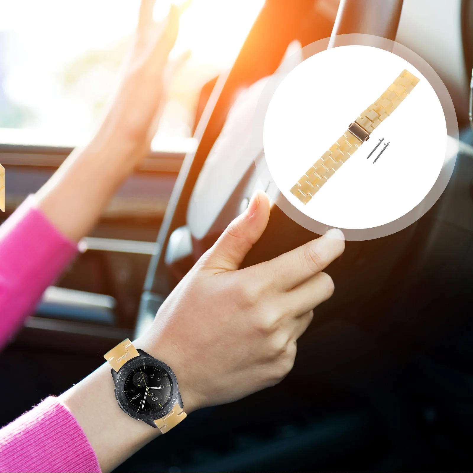 

Resin Watch Strap Elegant Lightweight Soft Feel Replaceable Band for Men Women Universal Fit Smartwatch Resin Watch Bands