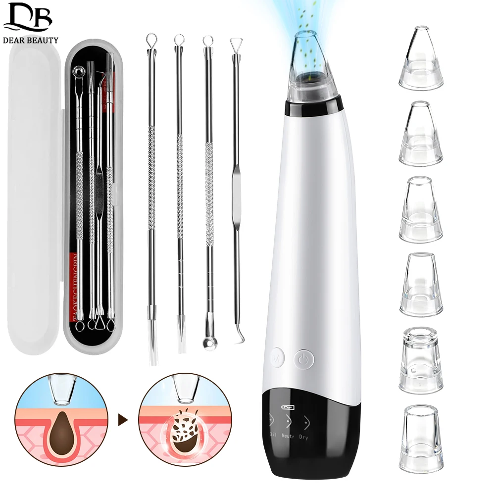 Blackhead Remover 3 Levels Vacuum Suction Electric Pimple Acne Black Head Removal Tool Pore Adsorber Face Cleaner Beauty Device