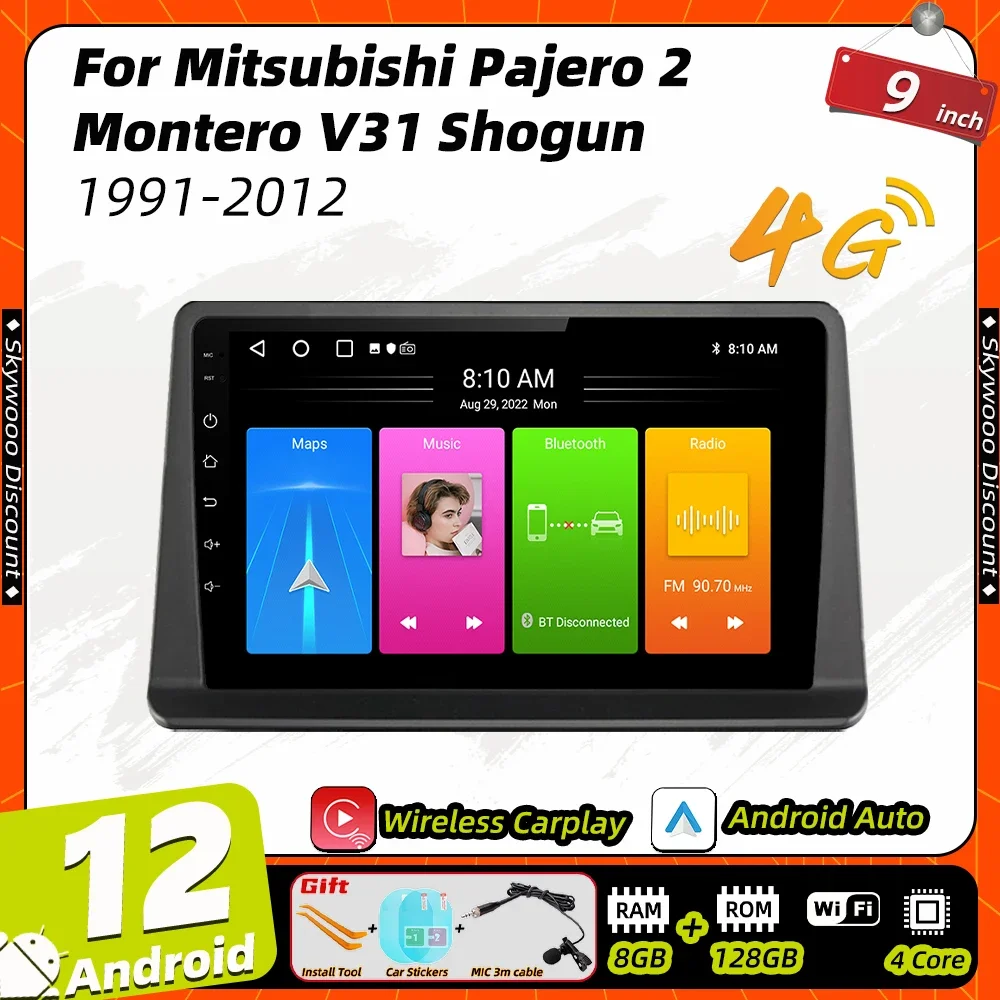 

Android Car Radio for Mitsubishi Pajero 2 Montero V31 Shogun 1991 - 2012 2 Din Multimedia GPS Navigation Stereo Carplay Auto 4G