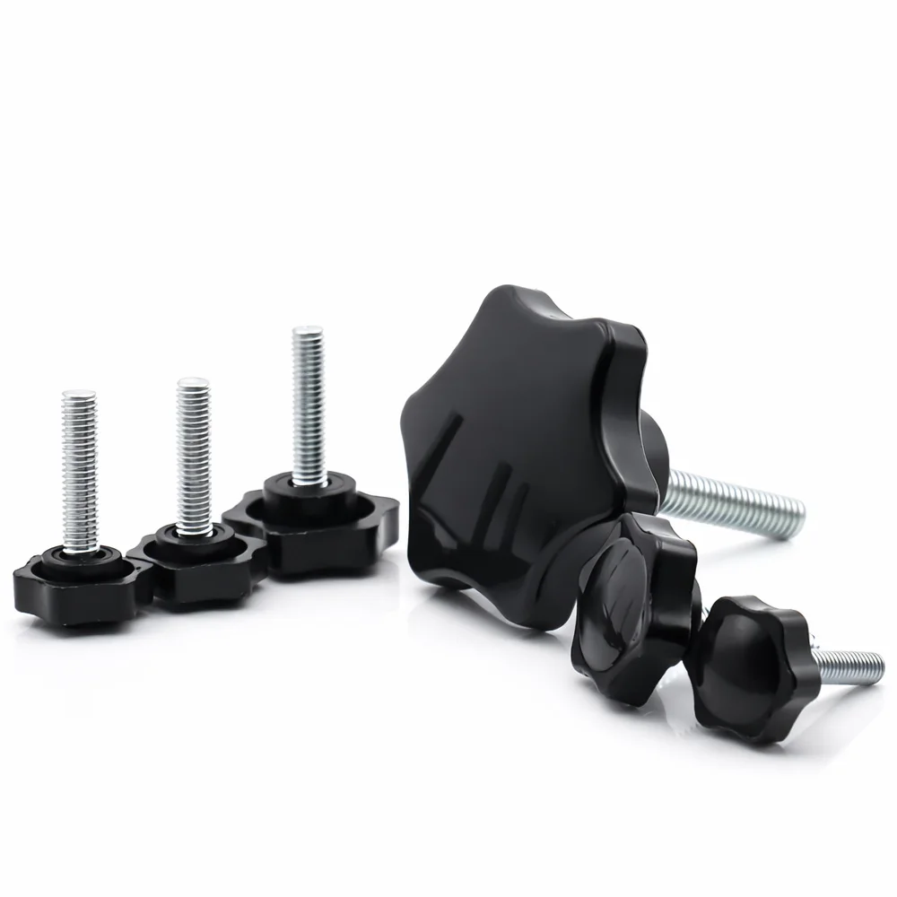 1-5pcs Star Knob Screws Clamping Knob Bolts Threaded Knob Hand Tighten Bolt Plastic M4 M5 M6 M8 M10 #25 #32 #58