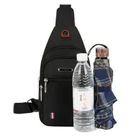 Black Grey Brown Men Messenger Bags New Rectangle Oxford Cloth Men Crossbody Bag USB Charge Shoulder Bag Male 3 Zipper Bag - Image 3