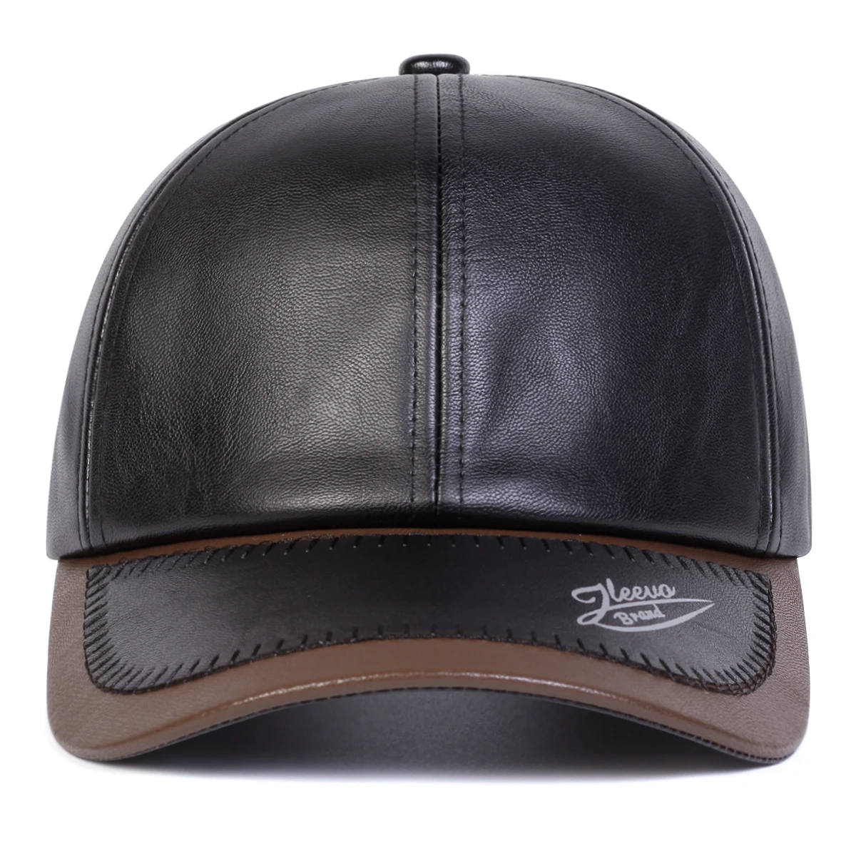 Unisex-Hut mit Schirmmütze und Lederdruck, Baseballkappen für Frühling und Herbst, verstellbare Freizeithüte für den Außenbereich, Sonnenschutzhut – Detail 4