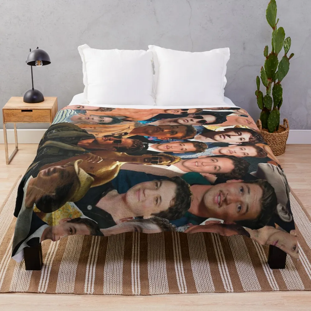 Miles Teller Photo Collage Throw Blanket Sofa Throw Blanket Custom Blanket Decorative Blankets Winter bed blankets