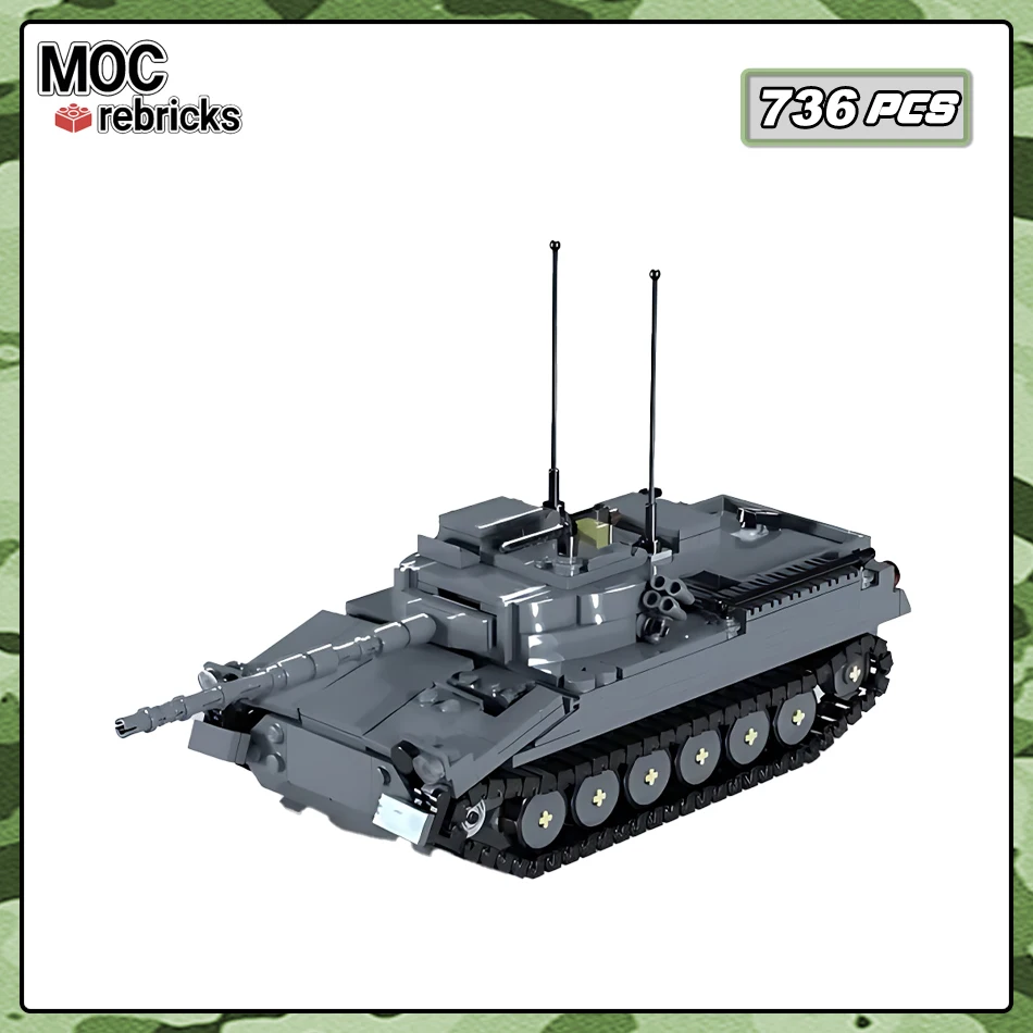 Military Weapons IKV 91 Building Blocks Soldier Battle Tank Assembly Model Toys Educational Bricks Kids Desktop Decoration Gift