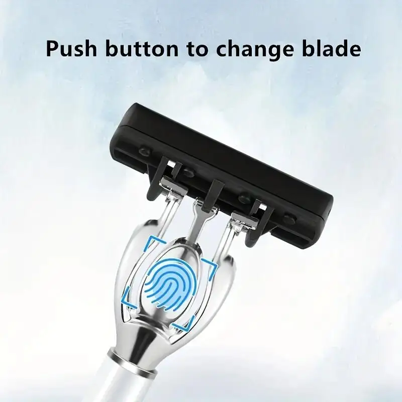 ماكينة حلاقة مكونة من ست طبقات للرجال والنساء، مزيل شعر يدوي للسفر مع شريط مضاد للانزلاق لتجربة حلاقة ناعمة وآمنة #4