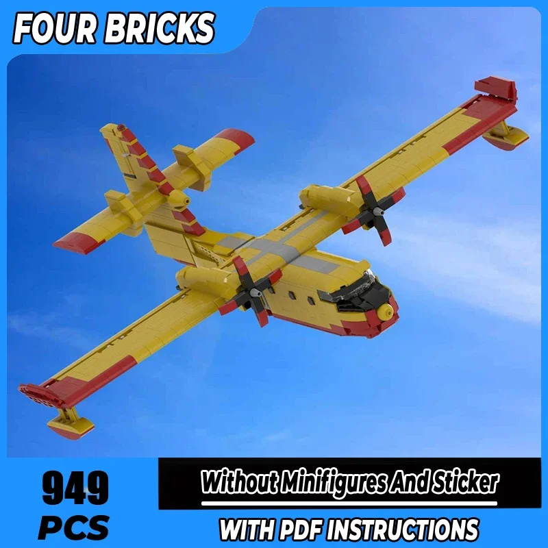 

Moc Building Blocks Canadair CL-415 Самолет Технология Модульные Кирпичи Модель Подарки Рождественские Игрушки Наборы DIY Сборка!