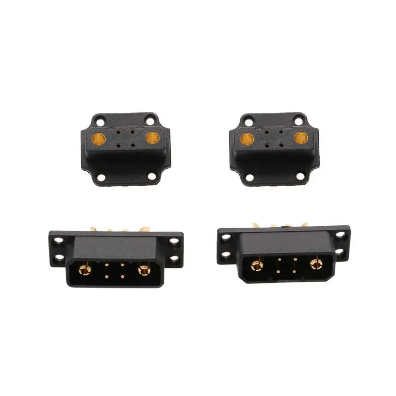 5Pairs JX4 Servo Connectors Brass Gold Plated Plugs High Current Signal Socket VTOL Model Accessories for RC Turbojet Drone DIY