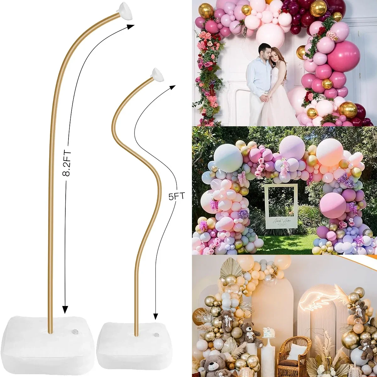 

Artificial Wedding Decoration Balloon Stand Valentine's Day Living Room Decor Photo Booth Backdrop Festive DIY Supplies