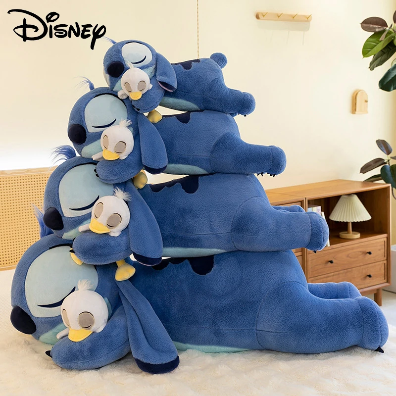 50-120cm Disney Lilo & Stitch Plushie Dolls Anime Plush Toys Stitch Embrace Duck Soft Stuffed Pillow Christmas Gift For Children