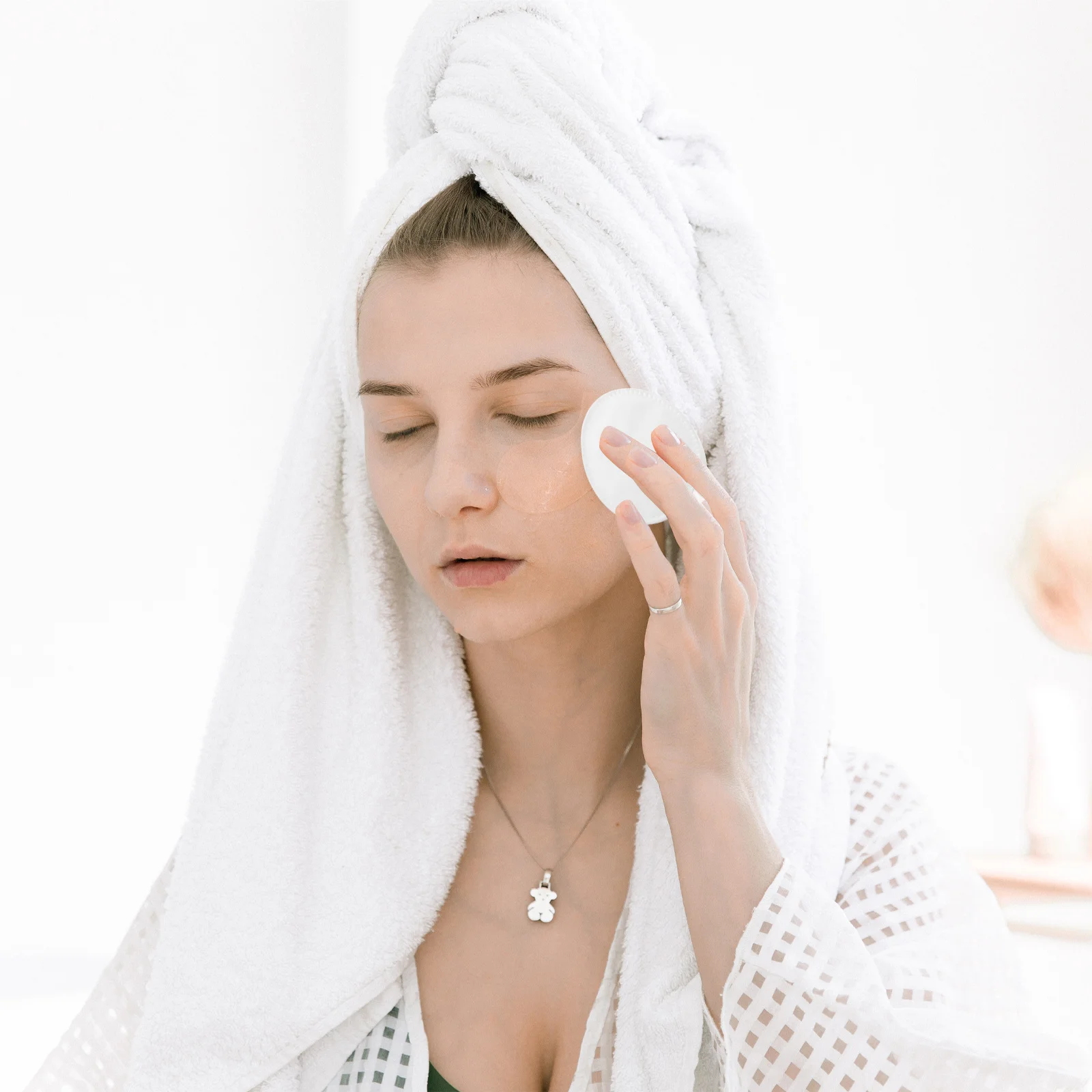 Almofadas removedoras de maquiagem não tecidas, 200 peças, 6cm, para salão de beleza, uso doméstico, ferramentas sanitárias leves de remoção de maquiagem