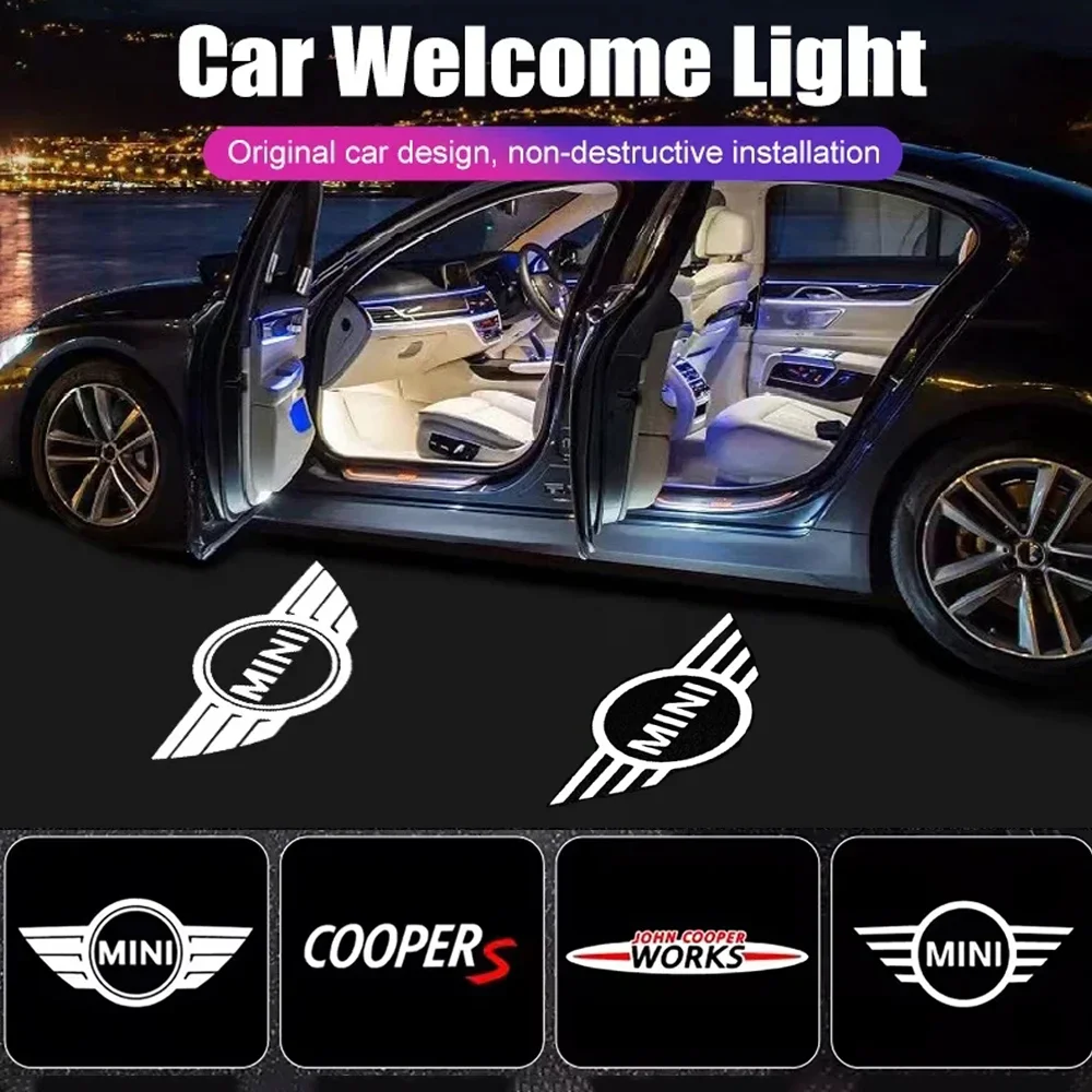 LED Light Car Door Projector Car Welcome Light For BMW Mini Cooper Works R55 R56 R50 R53 R60 R61 F54 F55 F56 F60 Car Accessories