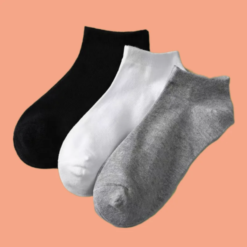 Unisex Low Cut Ankle Socks, Monocromático, Casual, Respirável, Negócios, Barco, Curto, Alta Qualidade, Novo, 5 Pares, 10 Pares, 20 Pares, 2024