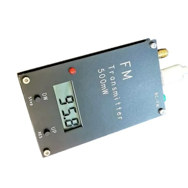Transmisor FM de 2000M, 0,5 W, pantalla LED, 76-108Mhz, apto para transmisión de Radio DSP, receptor de estación de Radio para Campus