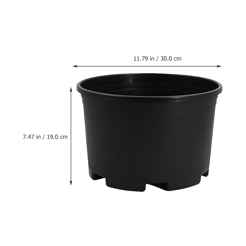 2Pcs Orchid Planting Pot Plastic Flower Large Planter Planters for Outdoor Plants Succulent Bowl Pots Floral Containers Black