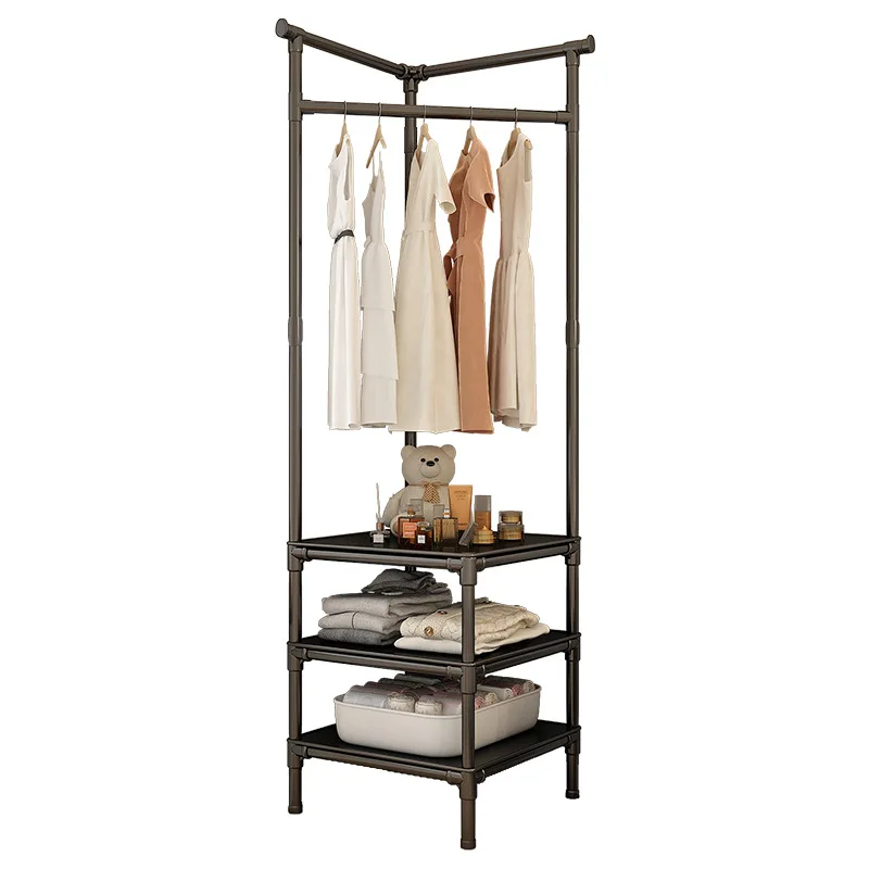 Simple Corner Coat Rack, Floor Storage, Multi-functional, Household, Bedroom, Indoor Drying, Object
